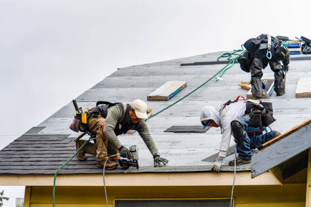 Professional Storm Damage Roof Repair technician working in East Liverpool, OH